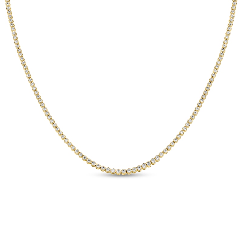 Main Image 1 of ​​​​​​​​​​​​​​10K Gold 5 CT. T.W. Lab-Created Diamond Tennis Necklace