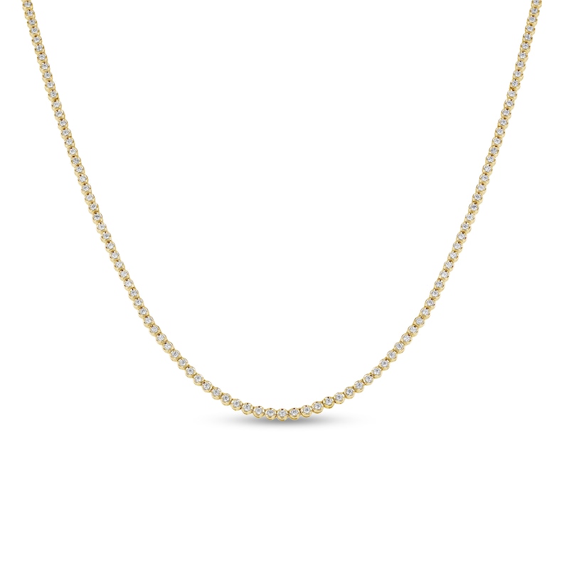 Main Image 1 of ​​​​​​​​​​​​​​10K Gold 3 CT. T.W. Lab-Created Diamond Tennis Necklace