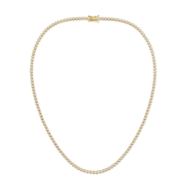 Main Image 2 of ​​​​​​​​​​​​​​10K Gold 3 CT. T.W. Lab-Created Diamond Tennis Necklace