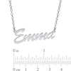 Thumbnail Image 2 of Sterling Silver Small Script Name Rolo Necklace - 16&quot;