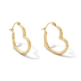 10K Gold Open Heart Hoops