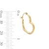 Thumbnail Image 3 of 10K Gold Open Heart Hoops