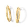 Thumbnail Image 1 of 10K Hollow Gold Diamond-Cut X Hoops