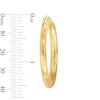 Thumbnail Image 2 of 10K Hollow Gold Diamond-Cut X Hoops