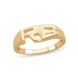 Double Initial Signet Ring