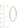 Thumbnail Image 3 of 10K Hollow Gold Diamond-Cut Hoops