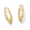 Thumbnail Image 1 of 10K Hollow Gold Puffed Heart Hoops