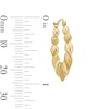 Thumbnail Image 2 of 10K Hollow Gold Puffed Heart Hoops