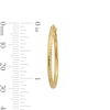 Thumbnail Image 3 of 10K Hollow Gold Diamond-Cut Hoops