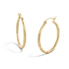 Thumbnail Image 1 of 10K Hollow Gold Diamond-Cut Hoops