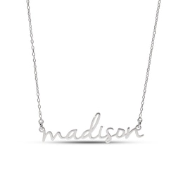 Sterling Silver Lowercase Name Rolo Necklace - 16&quot;