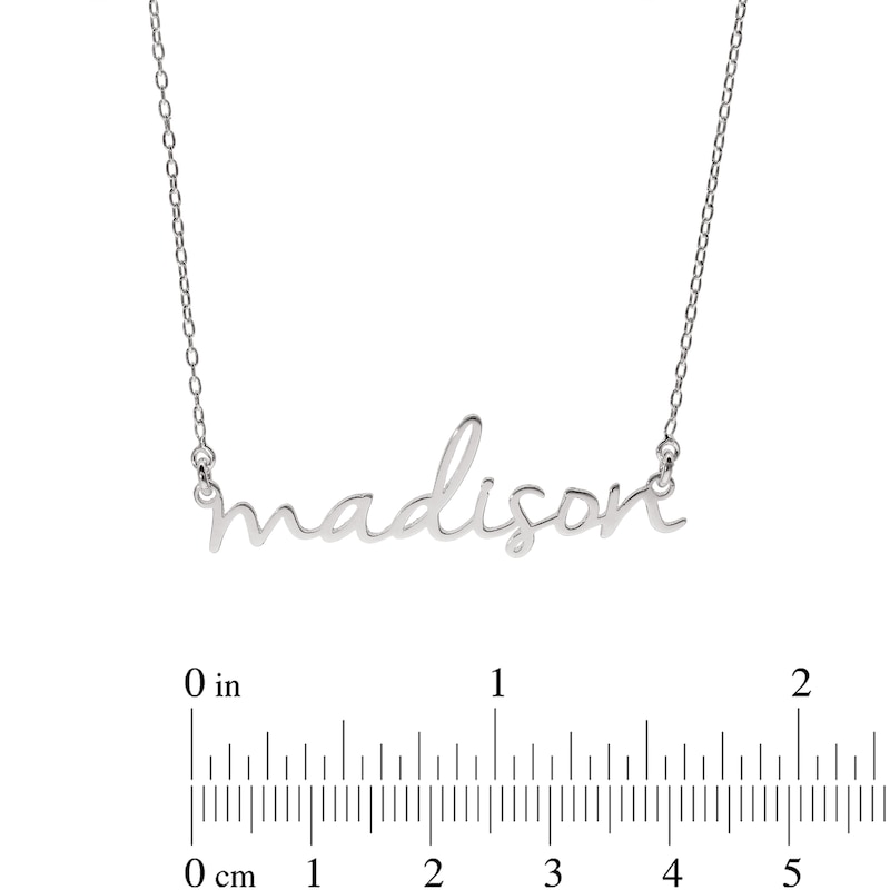 Main Image 2 of Sterling Silver Lowercase Name Rolo Necklace - 16&quot;