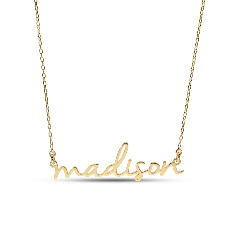 Main Image 1 of 14K Gold Plated Lowercase Name Rolo Necklace - 16&quot;