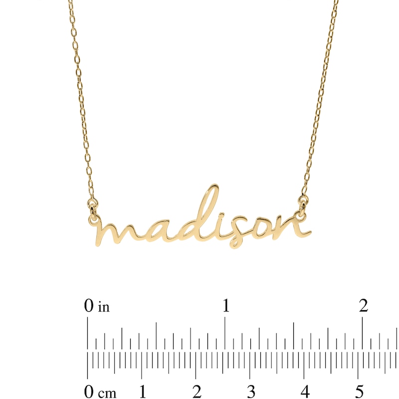 Main Image 2 of 14K Gold Plated Lowercase Name Rolo Necklace - 16&quot;