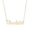 Thumbnail Image 1 of 14K Gold Plated Handwriting Name Rolo Necklace - 16&quot;