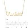 Thumbnail Image 2 of 14K Gold Plated Handwriting Name Rolo Necklace - 16&quot;