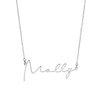 Thumbnail Image 1 of Sterling Silver Modern Thin Name Rolo Necklace - 16&quot;