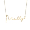 Thumbnail Image 1 of 14K Gold Plated Modern Thin Name Rolo Necklace - 16&quot;