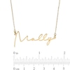 Thumbnail Image 2 of 14K Gold Plated Modern Thin Name Rolo Necklace - 16&quot;