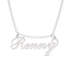 Thumbnail Image 1 of Sterling Silver Moveable Name Link Necklace - 16&quot;