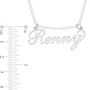 Thumbnail Image 2 of Sterling Silver Moveable Name Link Necklace - 16&quot;