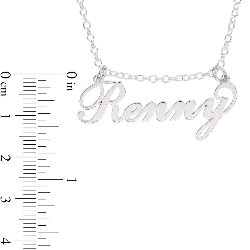 Main Image 2 of Sterling Silver Moveable Name Link Necklace - 16&quot;