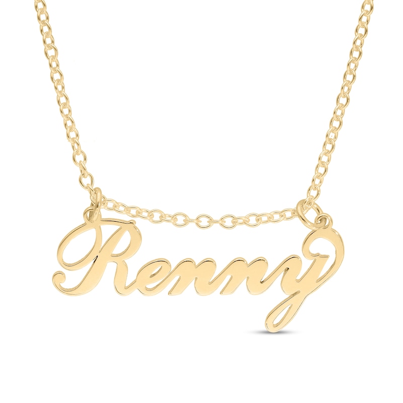 Main Image 1 of 14K Gold Plated Moveable Name Link Necklace - 16&quot;