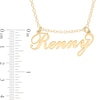 Thumbnail Image 2 of 14K Gold Plated Moveable Name Link Necklace - 16&quot;