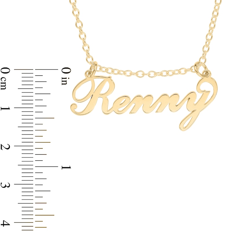 Main Image 2 of 14K Gold Plated Moveable Name Link Necklace - 16&quot;