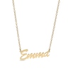 Thumbnail Image 1 of 14K Gold Plated Small Script Name Rolo Necklace - 16&quot;