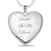 Thumbnail Image 1 of Sterling Silver Forever in My Heart Locket Pendant - 18&quot;