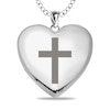 Thumbnail Image 1 of Cross Heart Photo Locket Pendant - 18&quot;