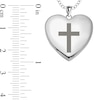 Thumbnail Image 2 of Cross Heart Photo Locket Pendant - 18&quot;