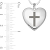 Thumbnail Image 3 of Cross Heart Photo Locket Pendant - 18&quot;