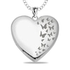 Thumbnail Image 1 of Butterfly Heart Photo Locket Pendant - 18&quot;