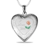 Thumbnail Image 1 of Sterling Silver Enamel I Love You Heart Locket Pendant - 18&quot;