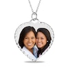 Thumbnail Image 1 of Diamond-Cut Photo Heart Pendant - 18&quot;