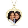 Thumbnail Image 1 of 10K Solid Gold Diamond-Cut Photo Heart Pendant - 18&quot;