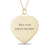 Thumbnail Image 2 of 10K Solid Gold Diamond-Cut Photo Heart Pendant - 18&quot;