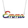 Thumbnail Image 1 of Enamel Rainbow Name Necklace - 18&quot;