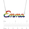 Thumbnail Image 4 of Enamel Rainbow Name Necklace - 18&quot;