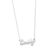 Thumbnail Image 0 of Sterling Silver Script Name Rolo Necklace - 17.25"