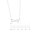 Thumbnail Image 1 of Sterling Silver Script Name Rolo Necklace - 17.25"