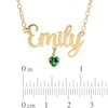 Thumbnail Image 3 of 14K Gold Plated Birthstone Name Rolo Necklace - 16&quot;