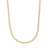 Thumbnail Image 1 of 10K Semi-Solid Gold Puffed Heart X Stampato Link Necklace