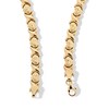 Thumbnail Image 3 of 10K Semi-Solid Gold Puffed Heart X Stampato Link Necklace