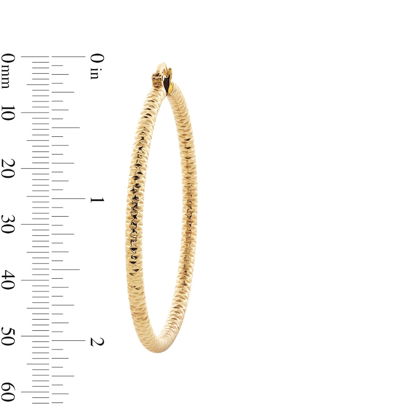 Main Image 3 of 10K Gold Bonded Diamond-Cut Hoops