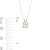 Thumbnail Image 3 of 10K Gold CZ Square Studs and Pendant Set