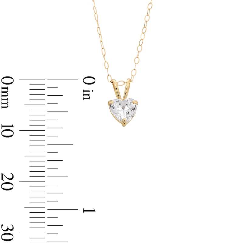 Main Image 3 of 10K Gold CZ Heart Studs and Pendant Set