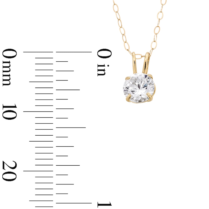 Main Image 3 of 10K Gold CZ Round Studs and Pendant Set